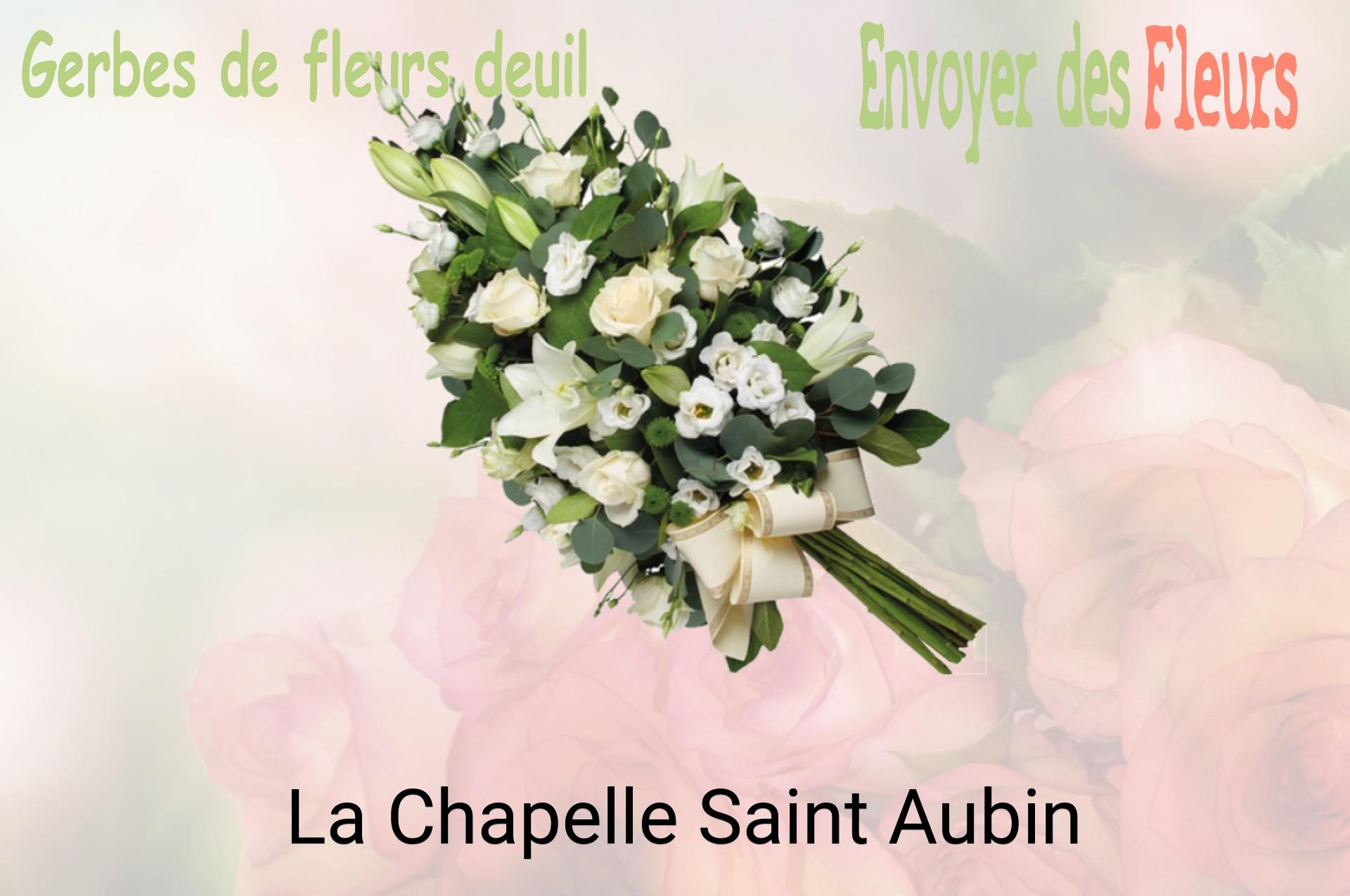Gerbe de fleurs de deuil livrée à La Chapelle-Saint-Aubin